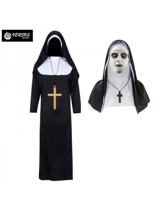 Condividi Vestito Carnevale Halloween Suora Vampiro Fantasma Cosplay Costume SUORA05  02
